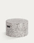 Tavolino Jenell in terrazzo bianco Ø 52 cm