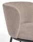 Sgabello Ciselia in ciniglia marrone chiaro gambe acciaio nero altezza 65 cm