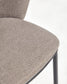 Sgabello Ciselia in ciniglia marrone chiaro gambe acciaio nero altezza 65 cm