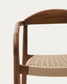 Sedia Nina in legno massello di acacia finitura noce e corda beige