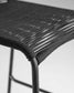 Sgabello Lambton in corda nera e acciaio finitura nera altezza 74 cm