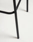 Sgabello Lambton in corda nera e acciaio finitura nera altezza 74 cm