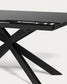 Tavolo allungabile Atminda in vetro e gambe in acciaio finitura nera 160 (210) x 90 cm