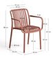 Sedia impilabile da esterno Isabellini terracotta