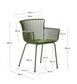 Sedia da esterno Surpika con gambe in acciaio verde