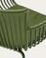 Sedia da esterno Surpika con gambe in acciaio verde