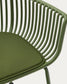 Sedia da esterno Surpika con gambe in acciaio verde
