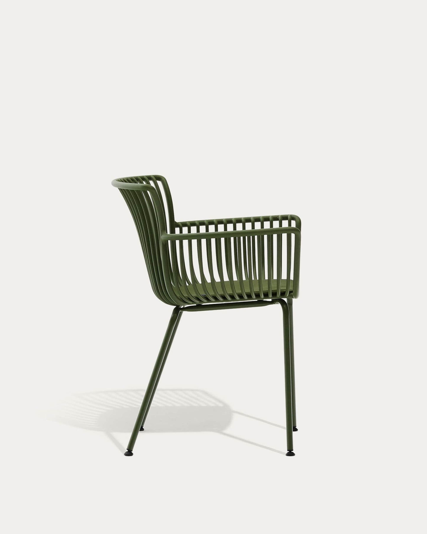 Sedia da esterno Surpika con gambe in acciaio verde