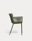 Sedia da esterno Surpika con gambe in acciaio verde