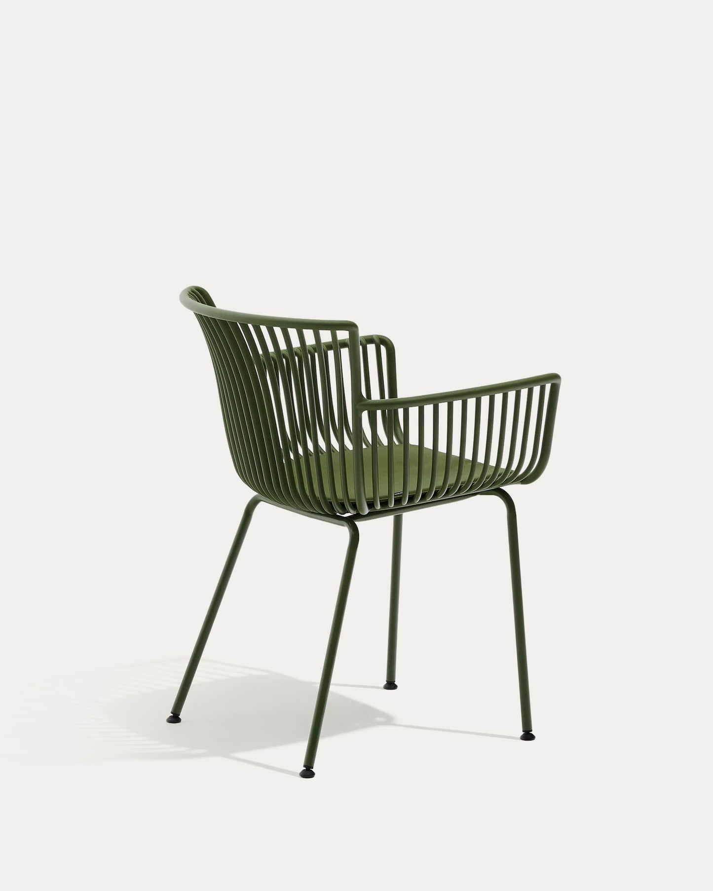 Sedia da esterno Surpika con gambe in acciaio verde