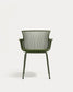 Sedia da esterno Surpika con gambe in acciaio verde