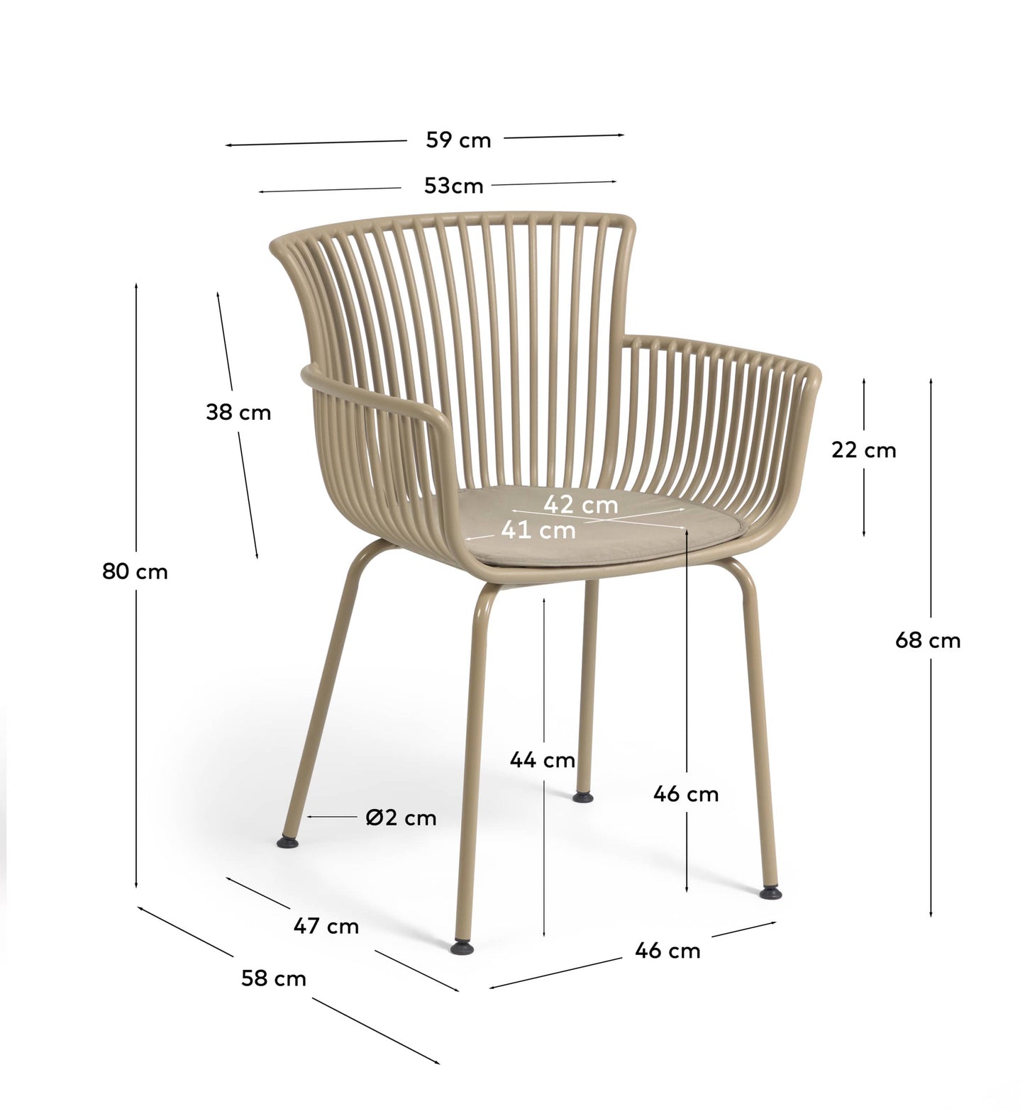 Sedia da esterno Surpika beige
