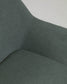 Sedia Konna verde e gambe in legno massello di frassino finitura scura
