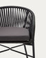 Sgabello Yanet in corda nera altezza 65 cm