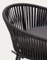 Sgabello Yanet in corda nera altezza 65 cm