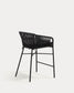 Sgabello Yanet in corda nera altezza 65 cm