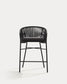 Sgabello Yanet in corda nera altezza 65 cm