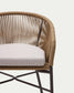 Sgabello Yanet in corda beige altezza 65 cm