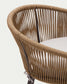 Sgabello Yanet in corda beige altezza 65 cm