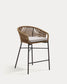 Sgabello Yanet in corda beige altezza 65 cm