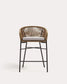 Sgabello Yanet in corda beige altezza 65 cm
