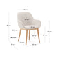 Sedia Konna beige con gambe in legno massello di frassino finitura naturale