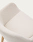 Sedia Konna beige con gambe in legno massello di frassino finitura naturale