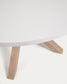 Tavolo rotondo Argo Ø 120 cm DM bianco e gambe in acciaio
