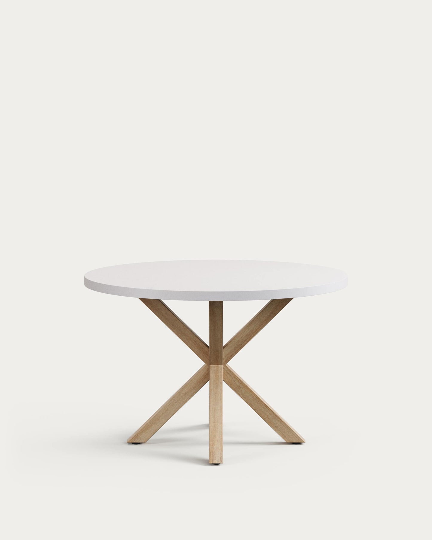 Tavolo rotondo Argo Ø 120 cm DM bianco e gambe in acciaio
