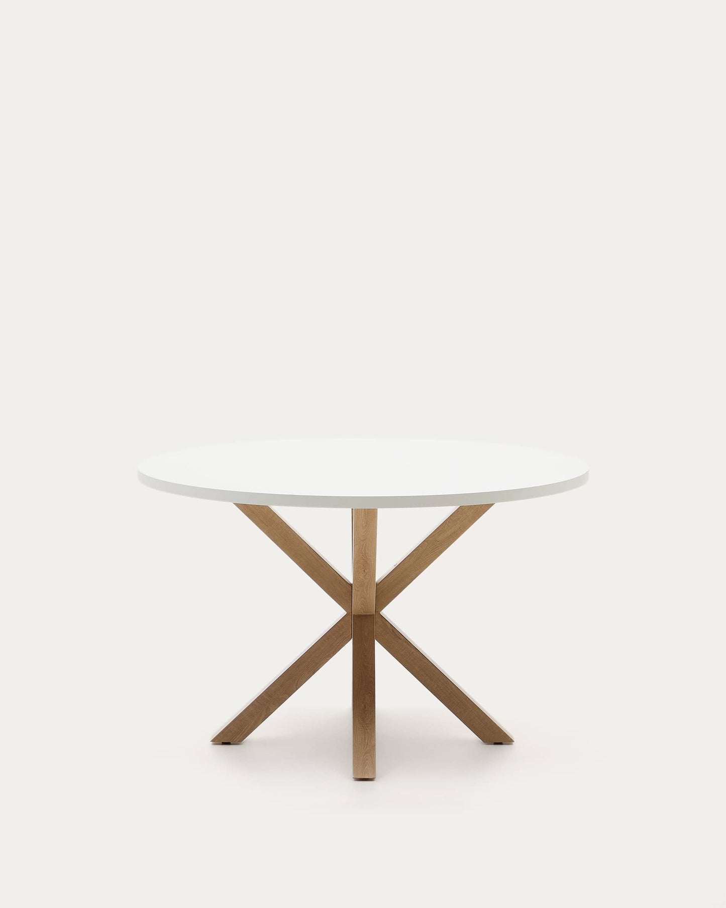 Tavolo rotondo Argo Ø 120 cm DM bianco e gambe in acciaio