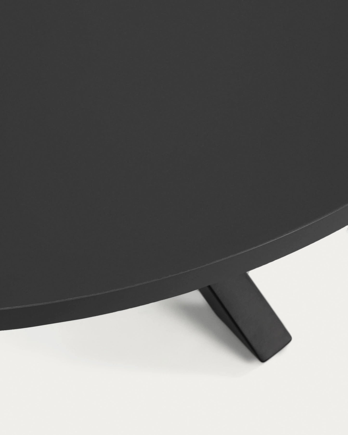 Tavolo rotondo Argo Ø 120 cm DM nero con gambe in acciaio