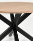 Tavolo rotondo Argo Ø 120 cm melammina naturale e gambe in acciaio nero