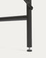 Tavolo Galatia nera in melamina con gambe in metallo verniciato nero 120 x 60 cm