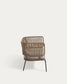 Divano Nadin 2 posti in corda beige e acciaio zincato 135 cm