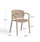 Sedia impilabile da esterno Ania beige
