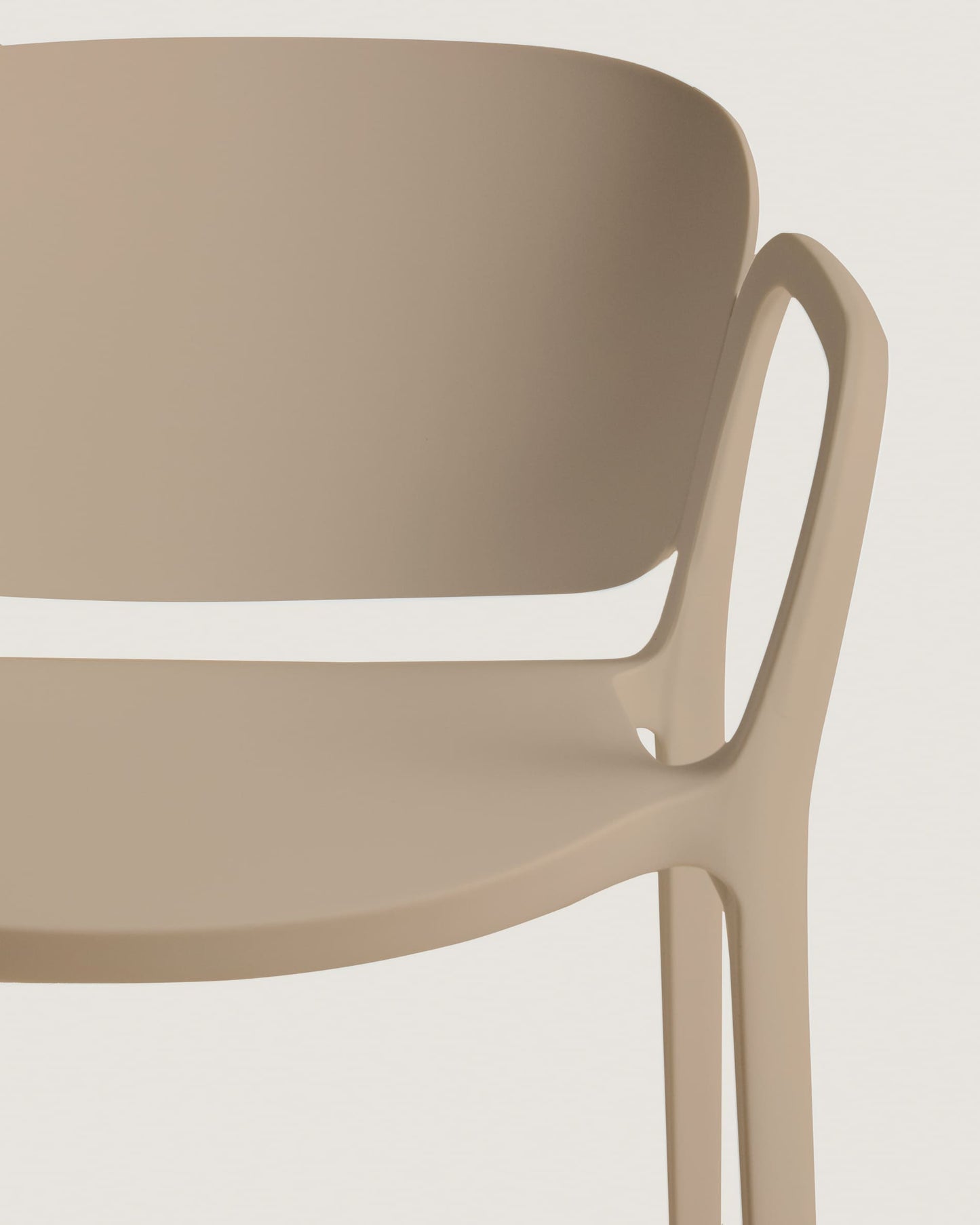 Sedia impilabile da esterno Ania beige