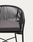 Sgabello Yanet in corda nera altezza 80 cm