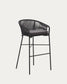 Sgabello Yanet in corda nera altezza 80 cm