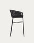 Sgabello Yanet in corda nera altezza 80 cm