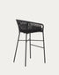 Sgabello Yanet in corda nera altezza 80 cm