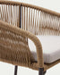 Sgabello Yanet in corda beige altezza 80 cm