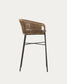Sgabello Yanet in corda beige altezza 80 cm