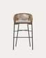 Sgabello Yanet in corda beige altezza 80 cm