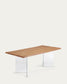 Tavolo Lotty impiallacciato rovere in finitura naturale e gambe in vetro 180 x 100 cm