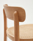Sgabello Romane legno di faggio naturale impiallacciato frassino e rattan altezza 75 cm