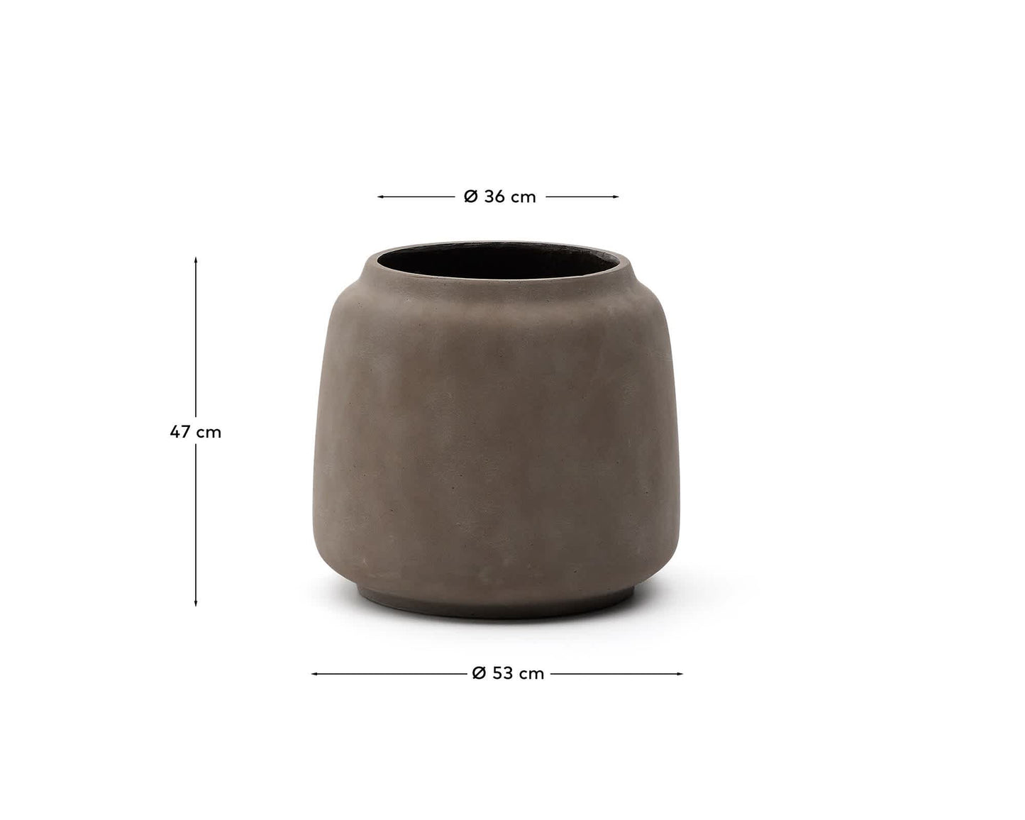 Fioriera Lira effetto  terracotta Ø 53 cm