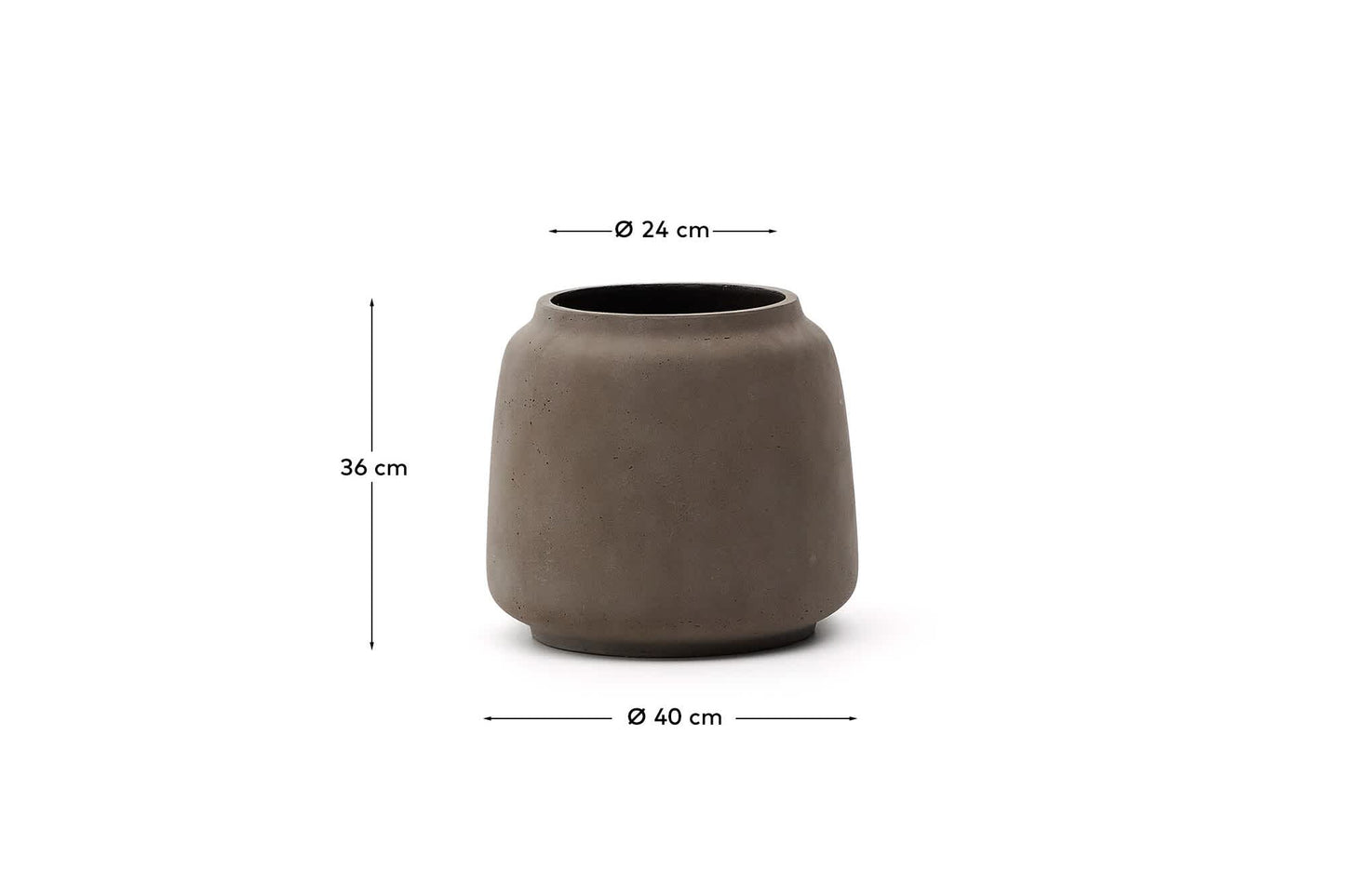 Fioriera Lira effetto terracotta Ø 40 cm