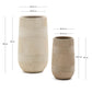 Fioriera Tival effetto cemento beige Ø 45 cm / Ø 32 cm