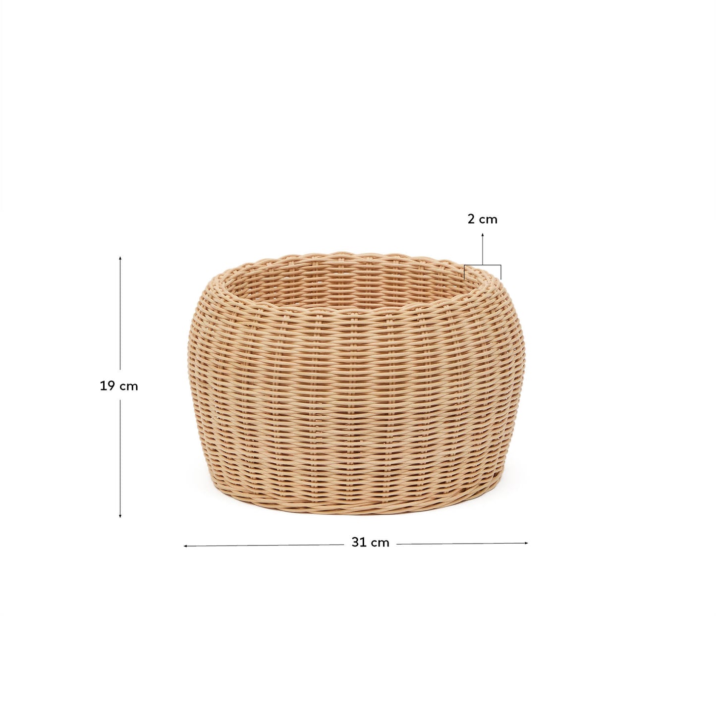 Vaso in rattan Zilna 19 cm