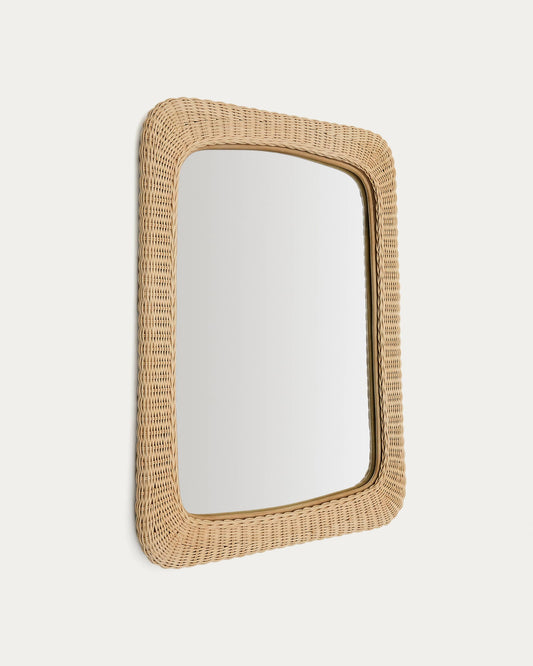 Specchio in rattan Zilna 58 x 79 cm